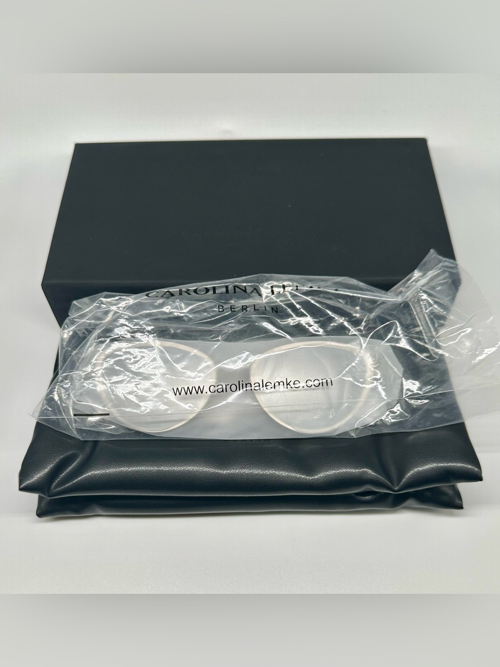 NWT Carolina Lemke Berlin Cat Eye Sunglasses Sweden Silver Matte New in Box